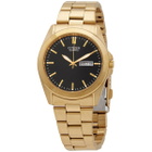 Citizen Quartz Black Dial Yellow Gold-tone Mens Watch BF0582-51F