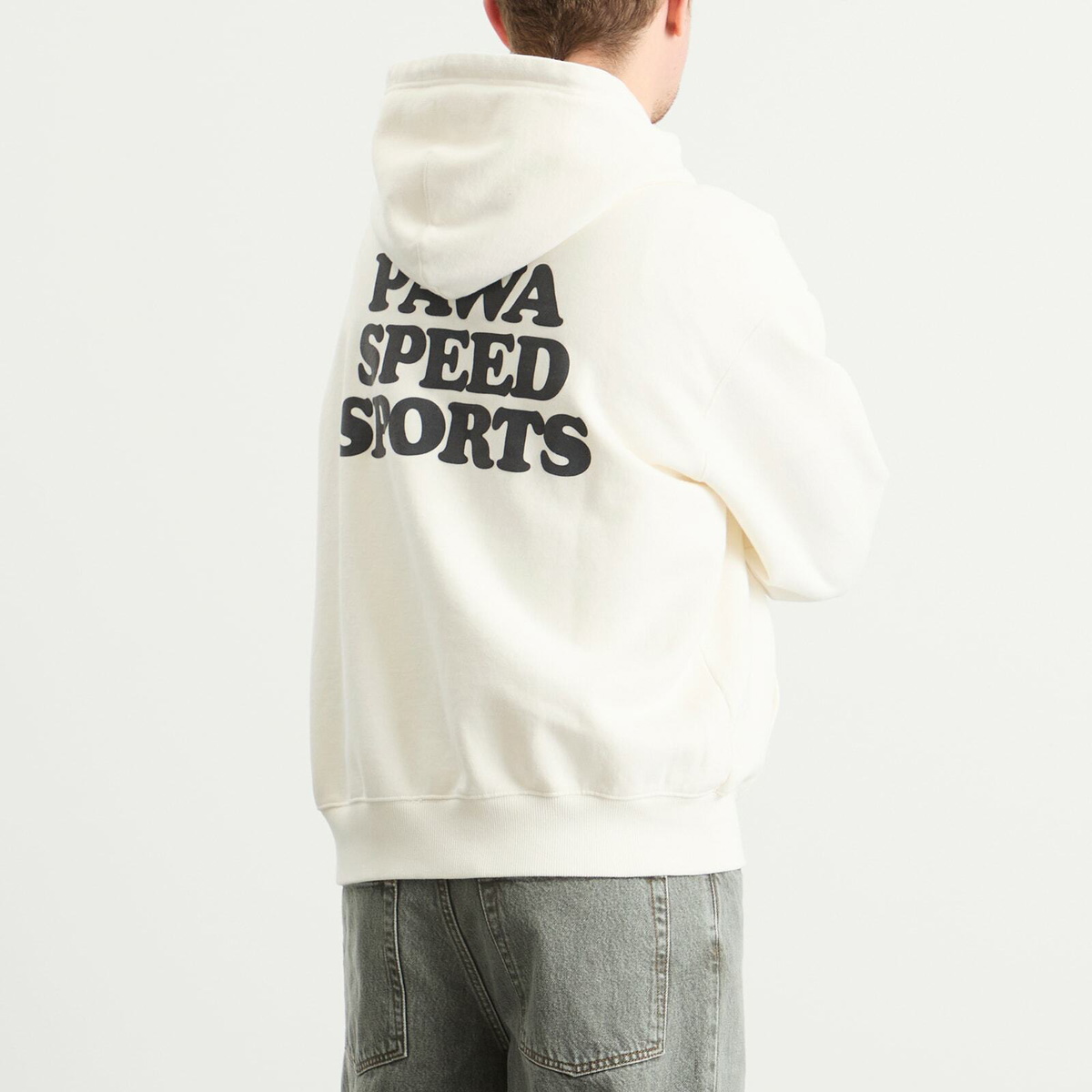 Pawa Speed Sports Men's Doggo Zip Hoodie in Cream