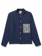 De Bonne Facture - Paisley-Print Cotton Overshirt - Blue