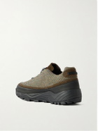 Diemme - Rayon Vert Grappa Hiker Suede-Trimmed Tweed Sneakers - Green