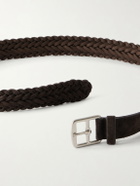 Officine Creative - 3cm Woven Suede Belt - Brown