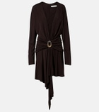 Christopher Esber Stone Pin draped jersey minidress