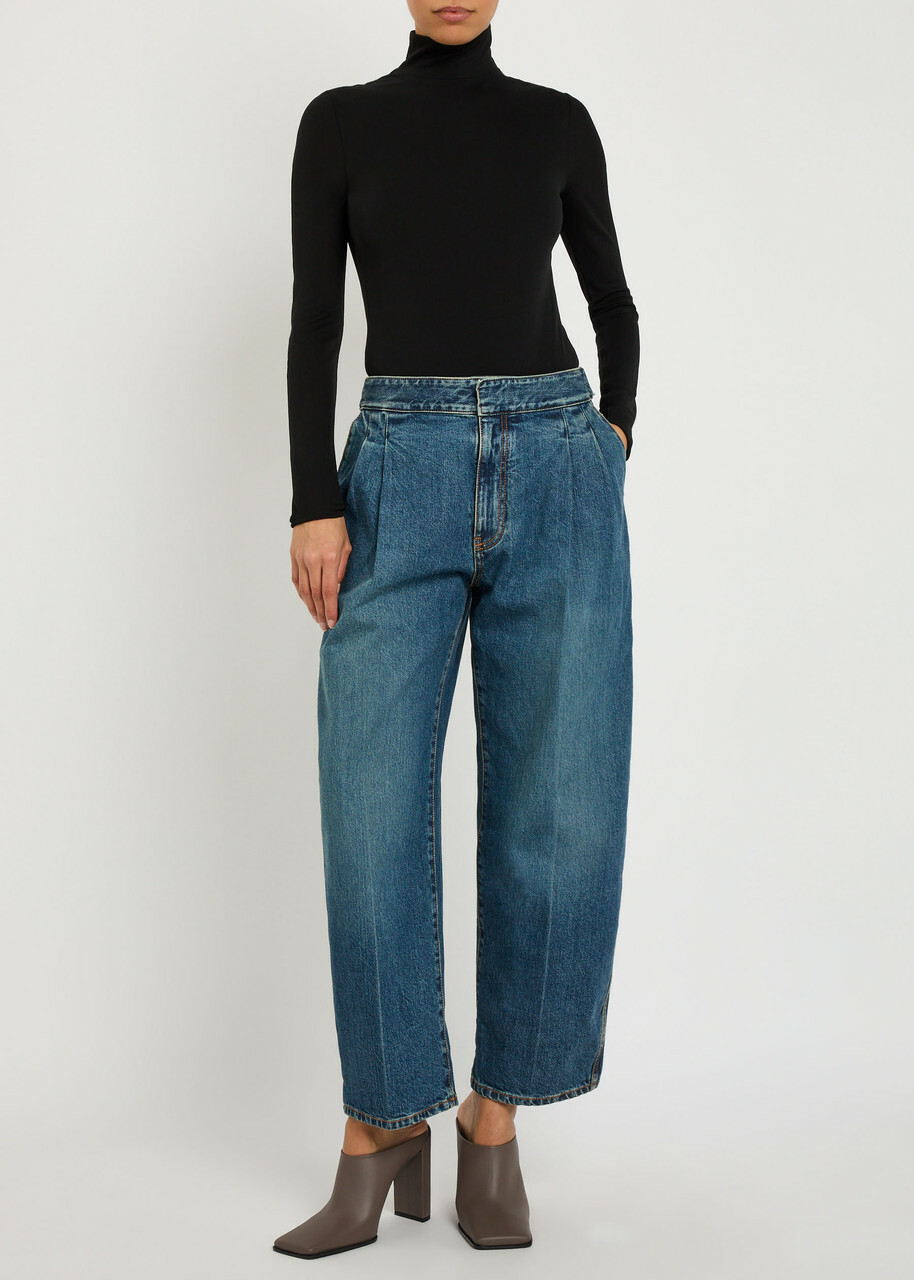 Alaïa Heart Cut-out Crepe Bodysuit Black