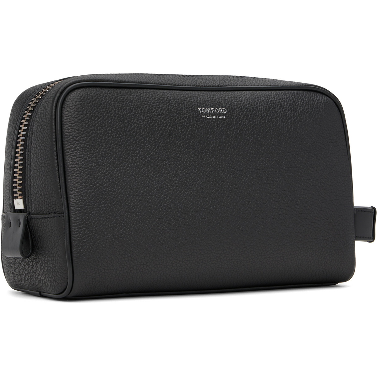 TOM FORD Black Grain Leather Toiletry Pouch
