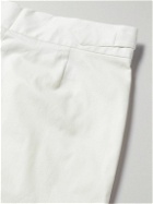 Richard James - Straight-Leg Pleated Cotton-Blend Twill Shorts - Neutrals