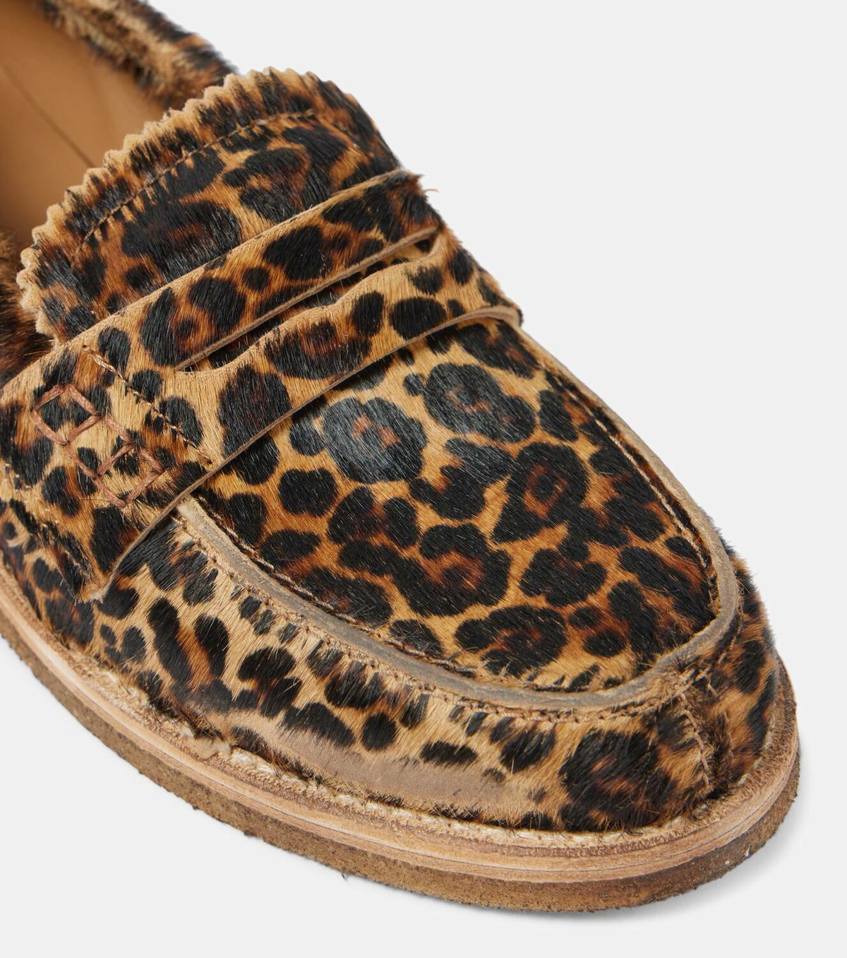 【関税&送料込】Golden Deluxe Brand Printed Calf Hair Golden Goose Jerry calf hair penny loafers Golden Goose