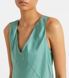 Asceno Provence silk twill slip dress