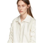 Roberts | Wood Off-White Bow Sleeve Shirt