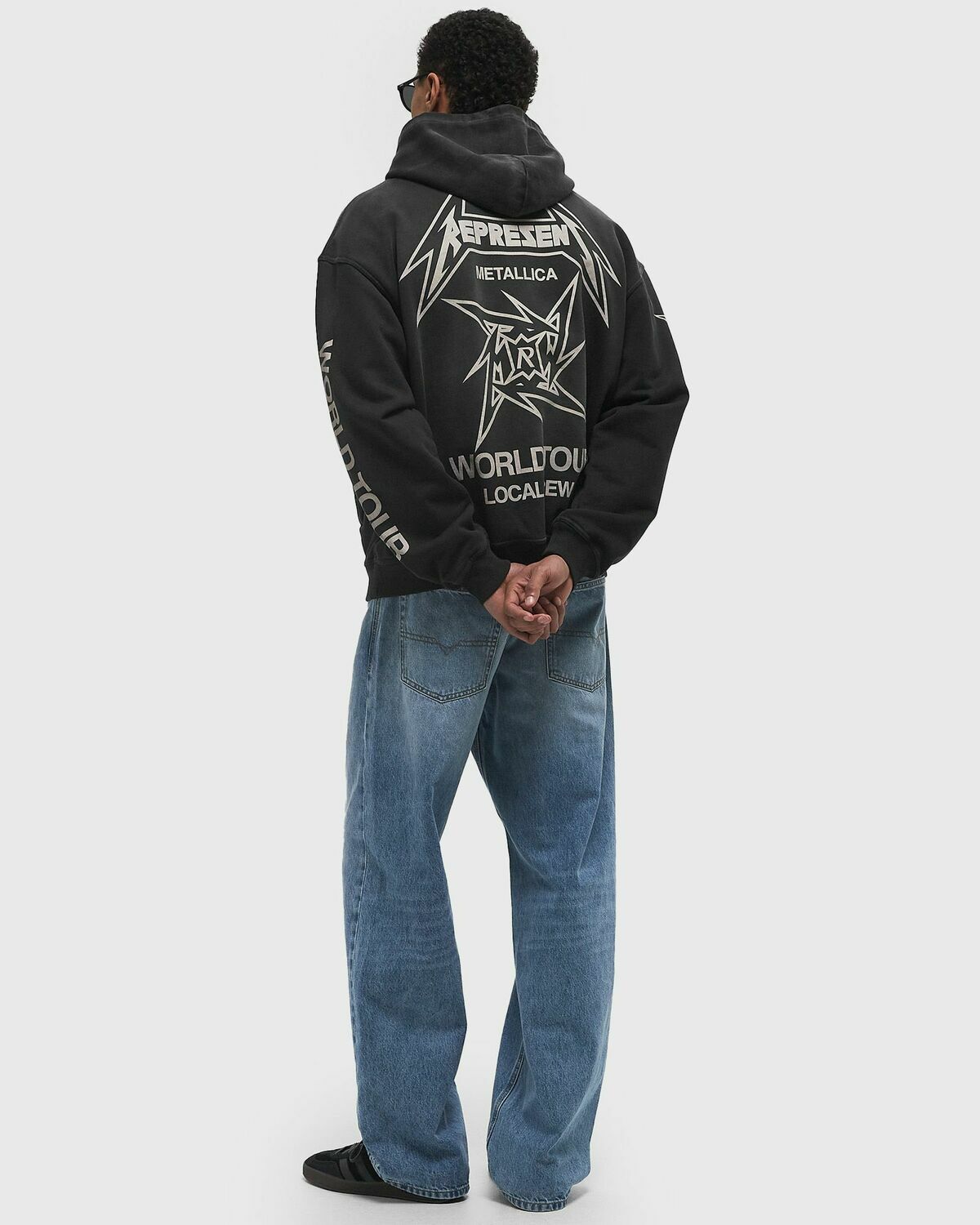 Represent METALLICA 40 YEAR ANNIVERSARY ZIP-THRU HOODIE Black Mens 
