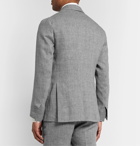 De Petrillo - Mergellina Slim-Fit Mélange Linen Suit Jacket - Gray
