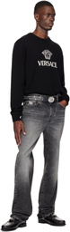 Versace Black Medusa Biggie Leather Belt
