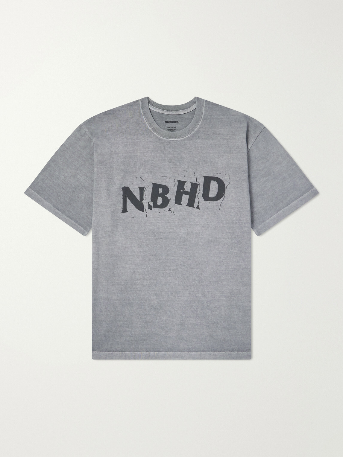 Neighborhood - Logo-Print Cotton-Jersey T-Shirt - Gray