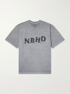Neighborhood - Logo-Print Cotton-Jersey T-Shirt - Gray