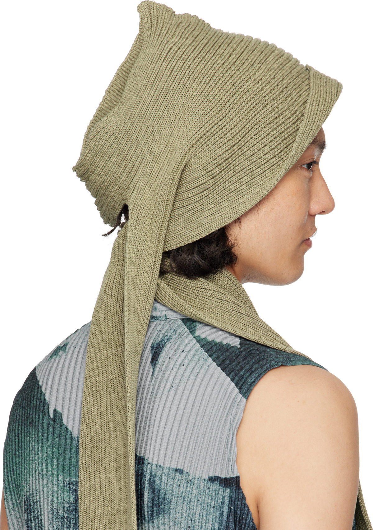 BEANIE SCARF HOMME PLISSÉ ISSEY MIYAKE HOMME PLISSÉ ISSEY MIYAKE Khaki Beanie Scarf Homme Plisse