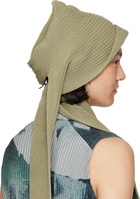 HOMME PLISSÉ ISSEY MIYAKE Khaki Beanie Scarf