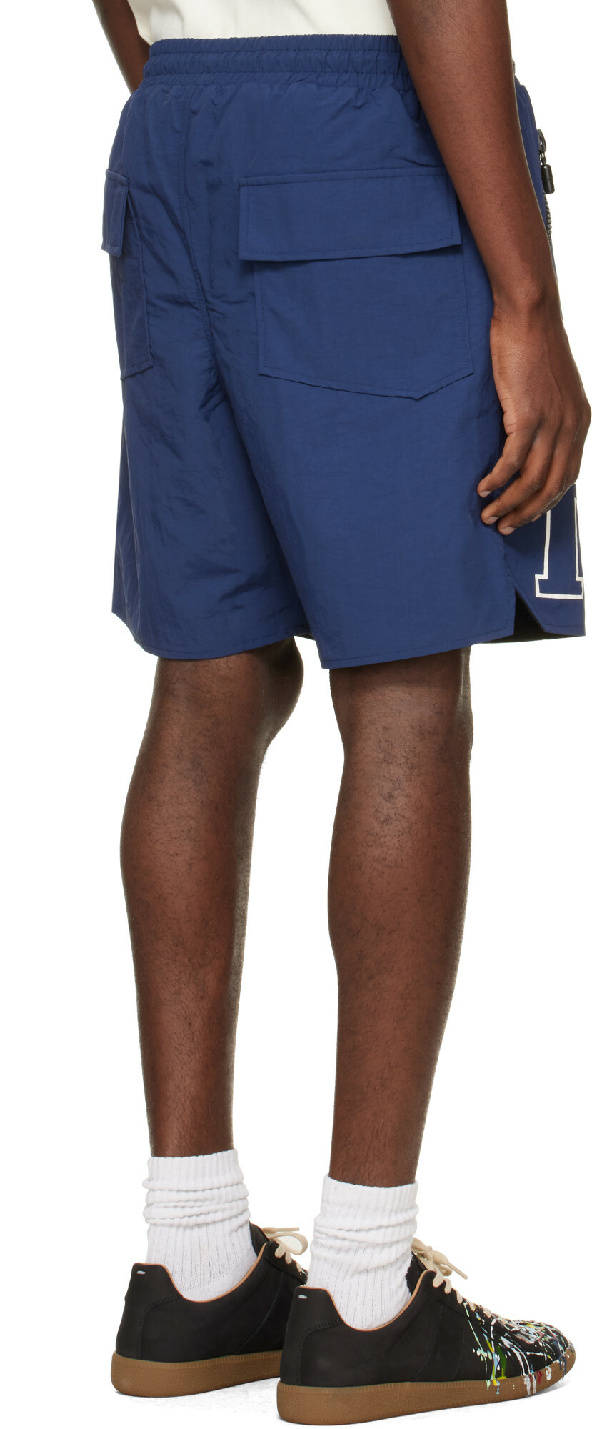 Rhude Navy 'RH' Logo Shorts