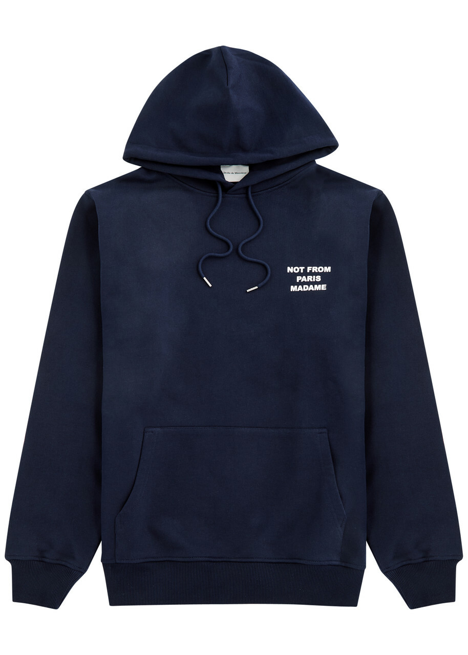 パーカー・フーディ Drole De Monsieur NFPM Printed Hoodie Navy HO101-NYNAVY DRÔLE DE Monsieur Nfpm Printed Hooded Cotton Sweatshirt Navy