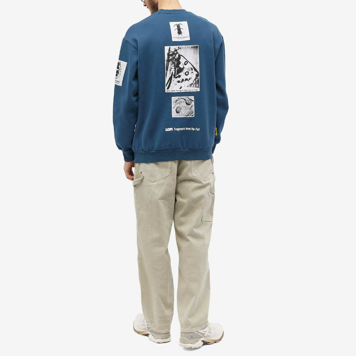 Lo-Fi Men's Fragment Crew Sweat in Denim
