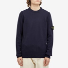 Stone Island Men's Reverse Seam Lambswool Crew Neck Jumper in Navy Blue