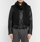 Alexander McQueen - Logo-Trimmed Cashmere and Silk-Blend Scarf - Black