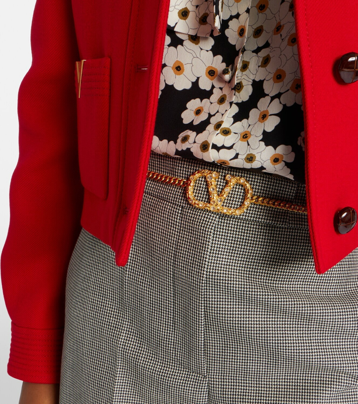 Valentino VLogo crystal-embellished belt