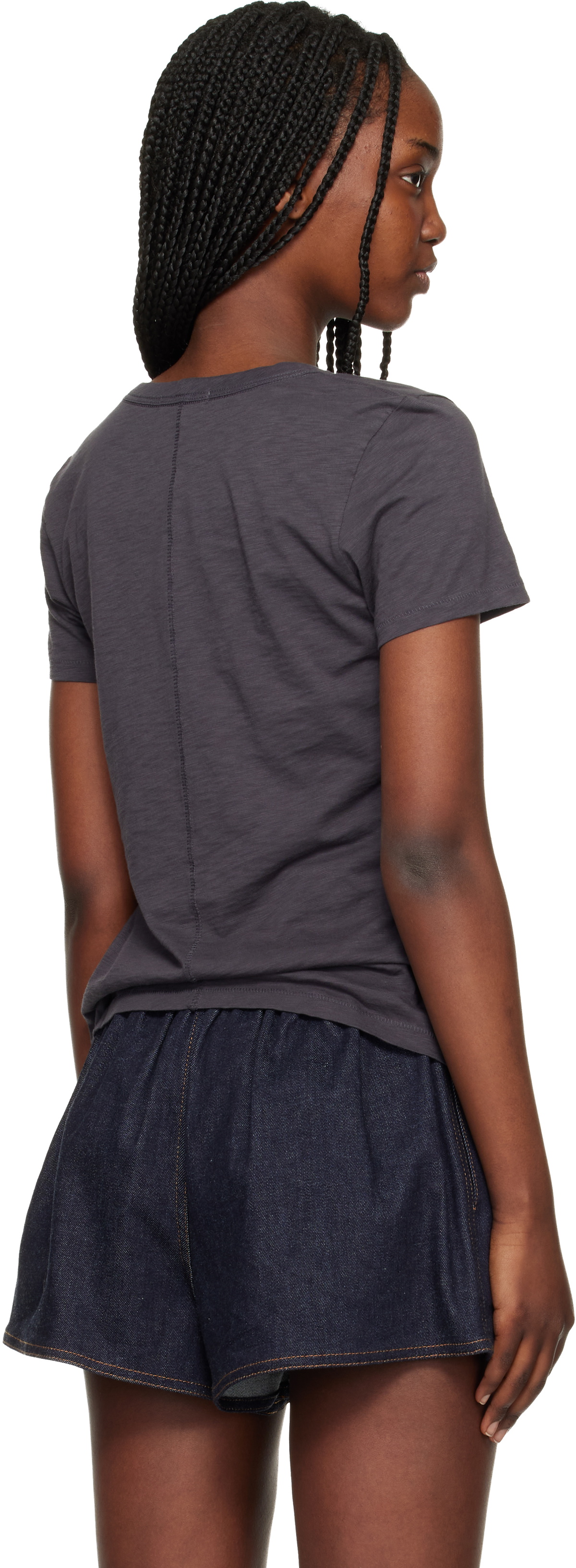 rag & bone Gray 'The Slub Vee' T-shirt