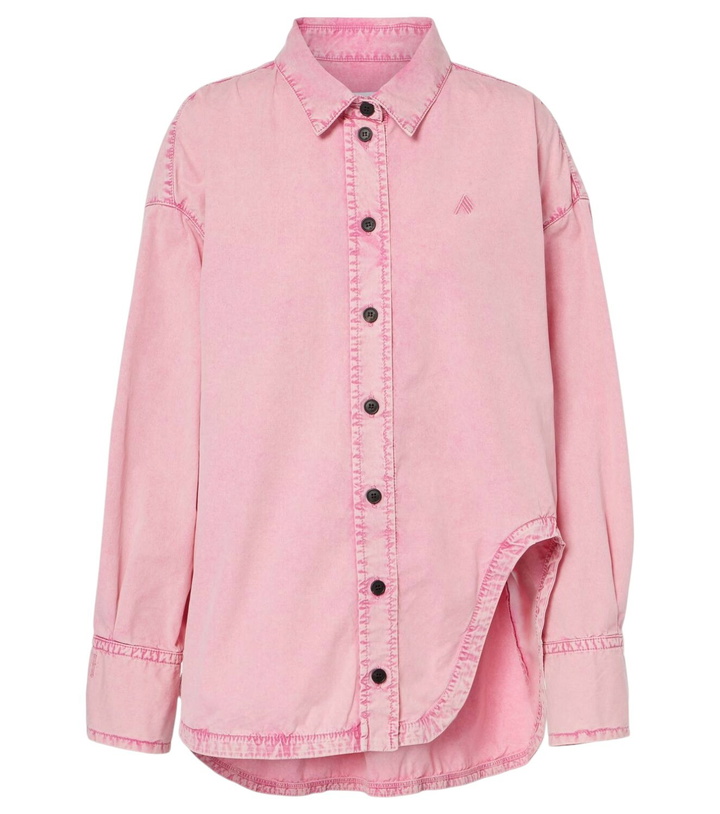 Photo: The Attico Diana asymmetric cotton canvas overshirt