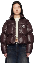 Moncler Genius Moncler x Palm Angels Burgundy Noella Down Jacket