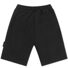 Stone Island Men's Brushed Cotton Sweat Shorts in Black
