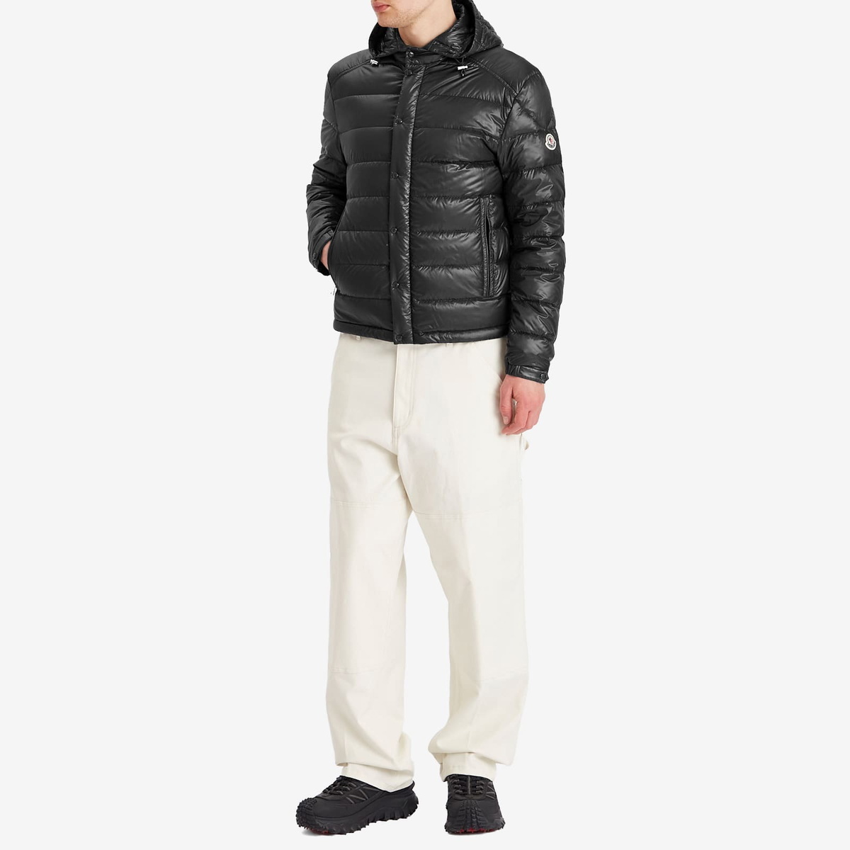 Moncler Men's Nylon Extra Legere Gliere Jacket in Grey