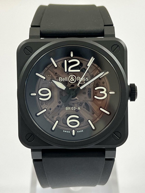 Photo: Bell and Ross BR 03 Automatic Black Dial Mens Watch BR03A-BL-SKCE/SRB