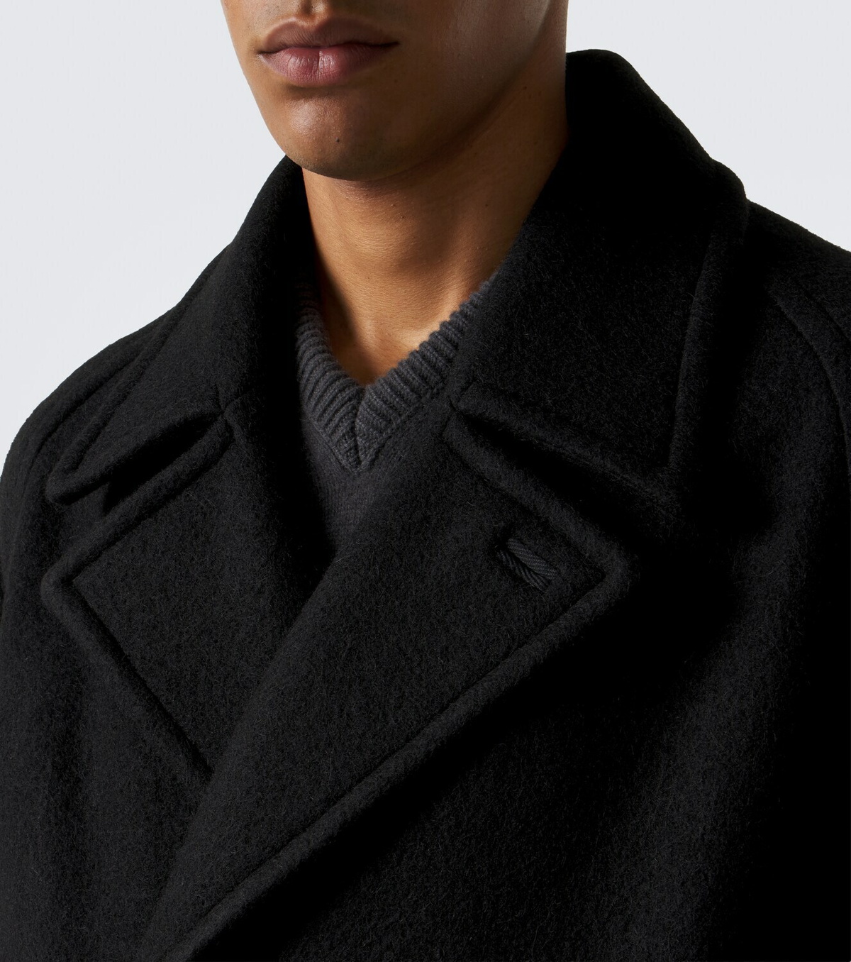 Lemaire Double-breasted wool and alpaca coat