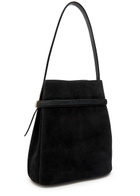 Toteme Belted Suede Bucket bag - Black - One Size