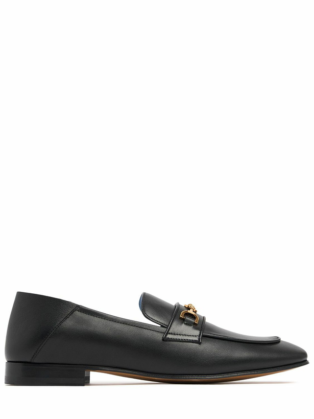 Photo: VERSACE Leather Logo Loafers