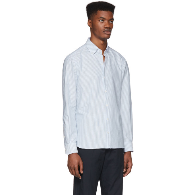 Eidos Blue Striped Oxford Shirt