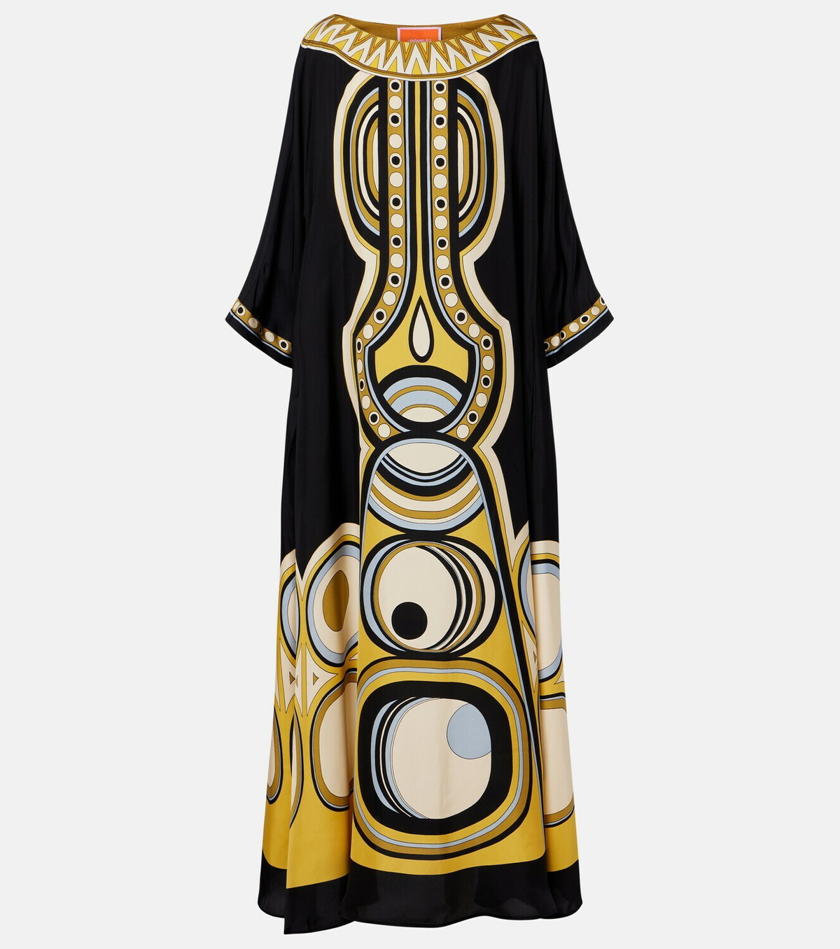 La DoubleJ Muumuu printed silk twill maxi dress