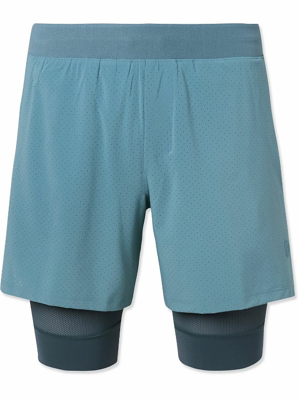 Photo: Lululemon - Straight-Leg Mesh-Trimmed Recycled Swift™ Tennis Shorts - Blue