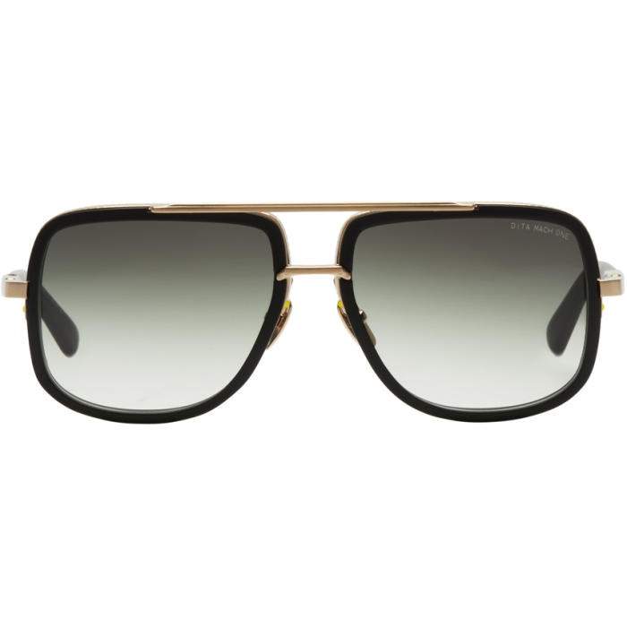 Photo: Dita Black and Gold Mach One Sunglasses