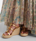 Gianvito Rossi Shanti leather espadrille wedges