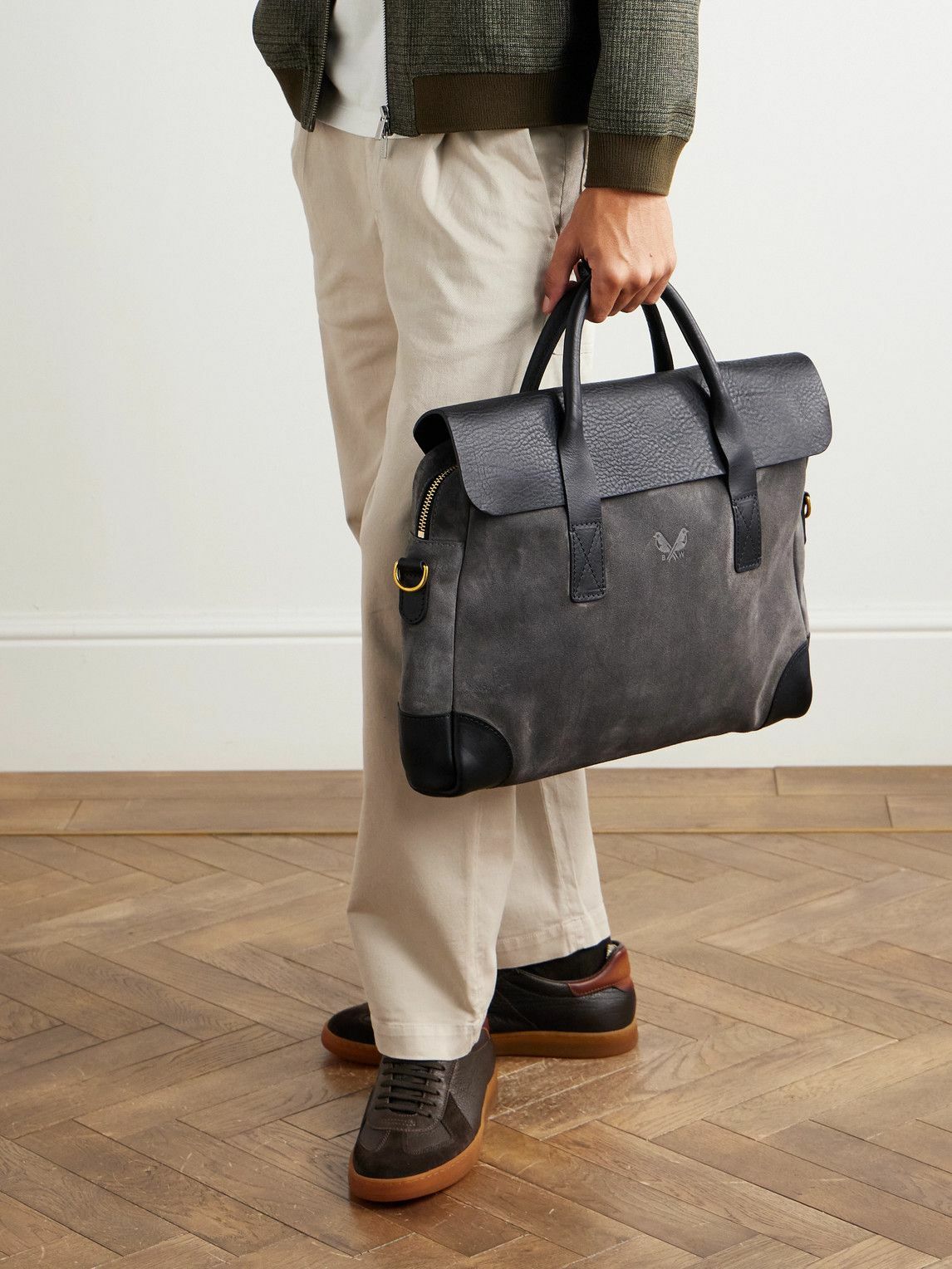 Bennett Winch - Suede and Leather Briefcase