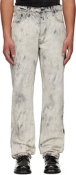 ALEXANDER DIGENOVA Gray Bleach Straight Leg Jeans