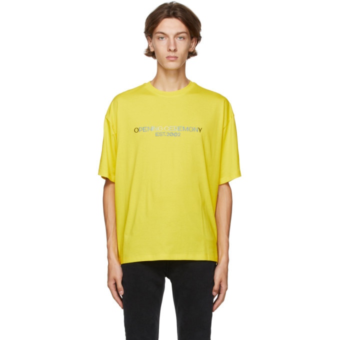 Photo: Opening Ceremony Yellow Embroidered Logo T-Shirt