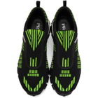 Prada Black and Green Crossection Slip-On Sneakers