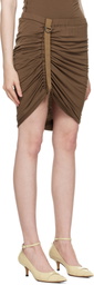 Helmut Lang Brown Wind Miniskirt