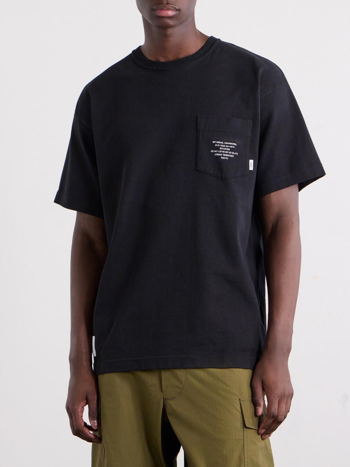 WTAPS - Logo-Appliquéd Printed Cotton-Jersey T-Shirt - Black