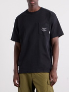 WTAPS - Logo-Appliquéd Printed Cotton-Jersey T-Shirt - Black
