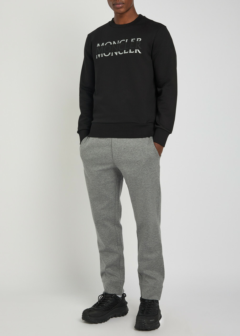 Moncler Logo-print Cotton Sweatshirt Black