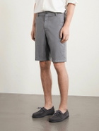 Canali - Straight-Leg Stretch Cotton-Blend Shorts - Gray