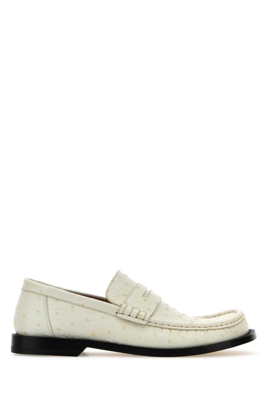 Photo: Loewe Ivory Leather Campo Loafers
