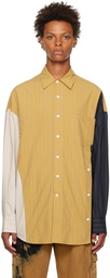 Feng Chen Wang Yellow & Navy Layered Shirt